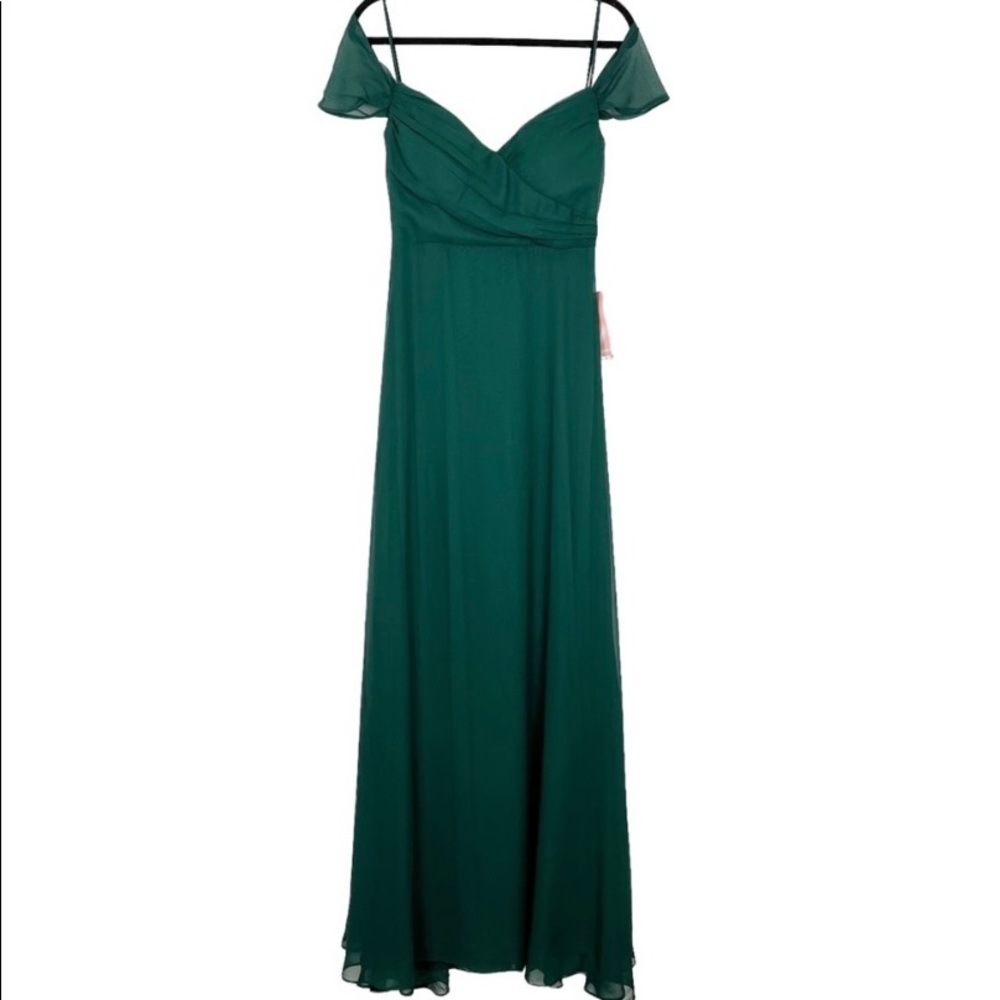 Chiffon Emerald Green Birdy Grey dress